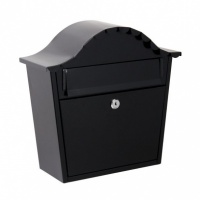 Simple Black Wall Mounted Post Box